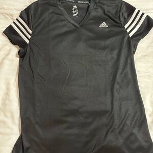 Adidas Black V-Neck T-Shirt EUC